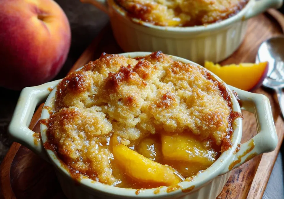 Individual Peach Cobblers