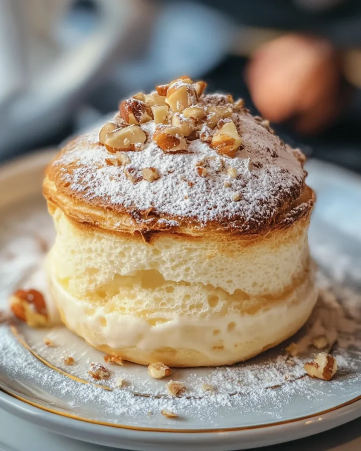 Apple Soufflé with Hazelnuts 
