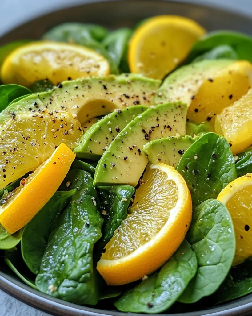 Avocado and Citrus Spinach Salad