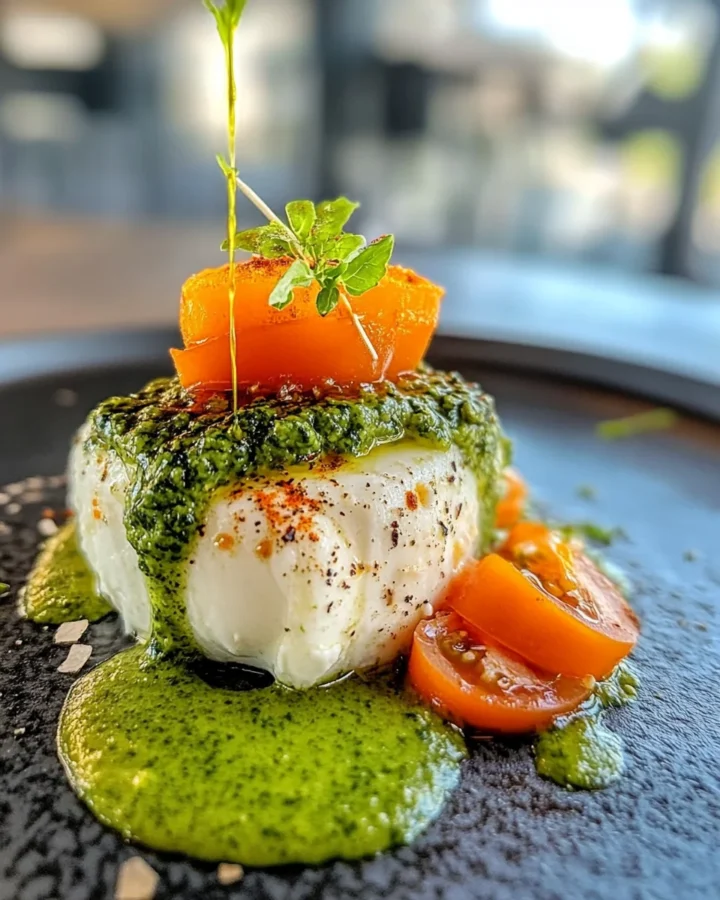 Caprese Salad with Pesto Drizzle 