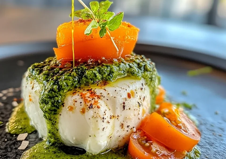 Caprese Salad with Pesto Drizzle