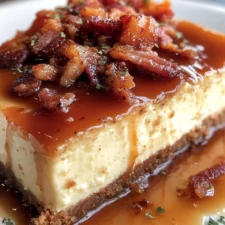 Cheesecake with Spicy Cajun Bacon Caramel Sauce: A Bold Twist on a Classic Favorite