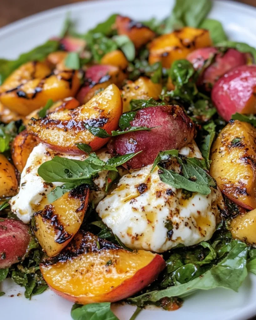 Grilled Peach and Burrata Salad