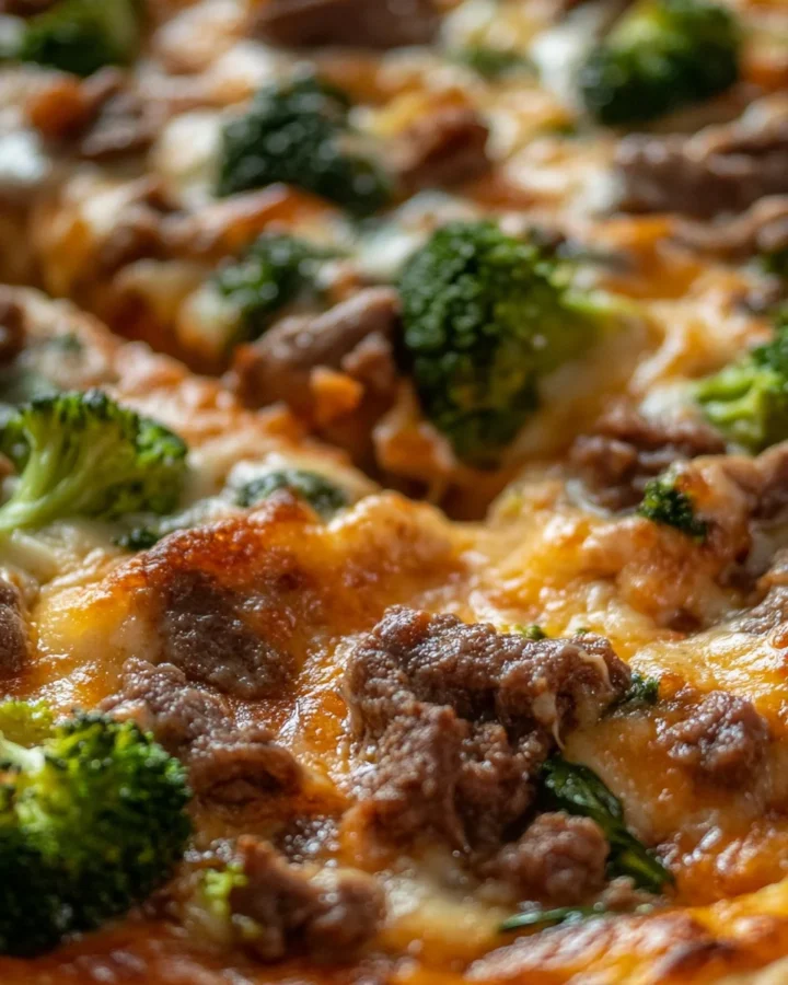 Loaded Broccoli & Beef Casserole 
