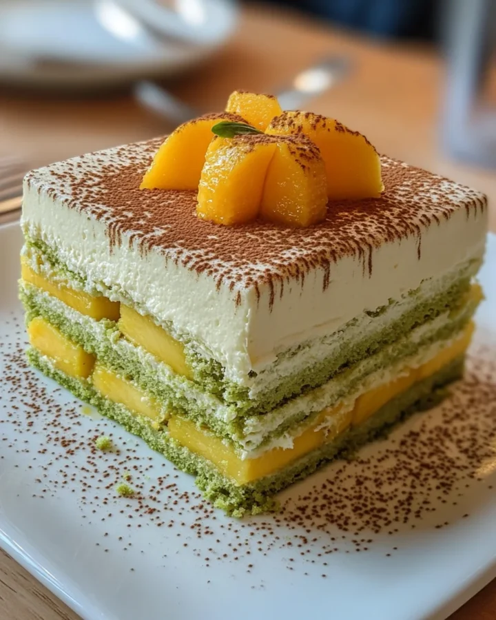 Matcha Mango Tiramisu 