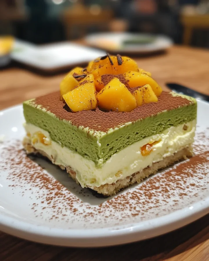 Matcha Mango Tiramisu 