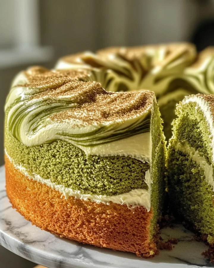 Matcha Swirl Pound Cake
