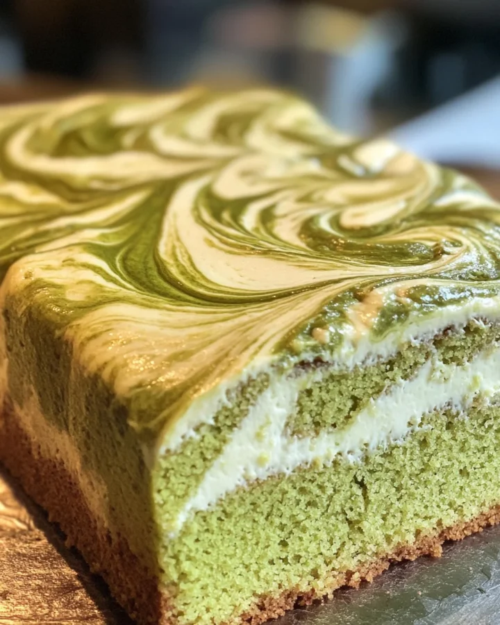 Matcha Swirl Pound Cake 