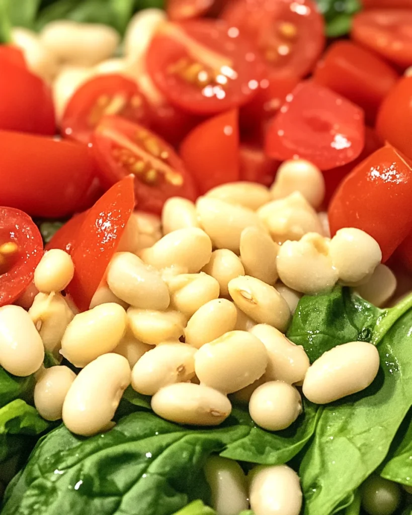 No-Cook White Bean & Spinach Caprese Salad