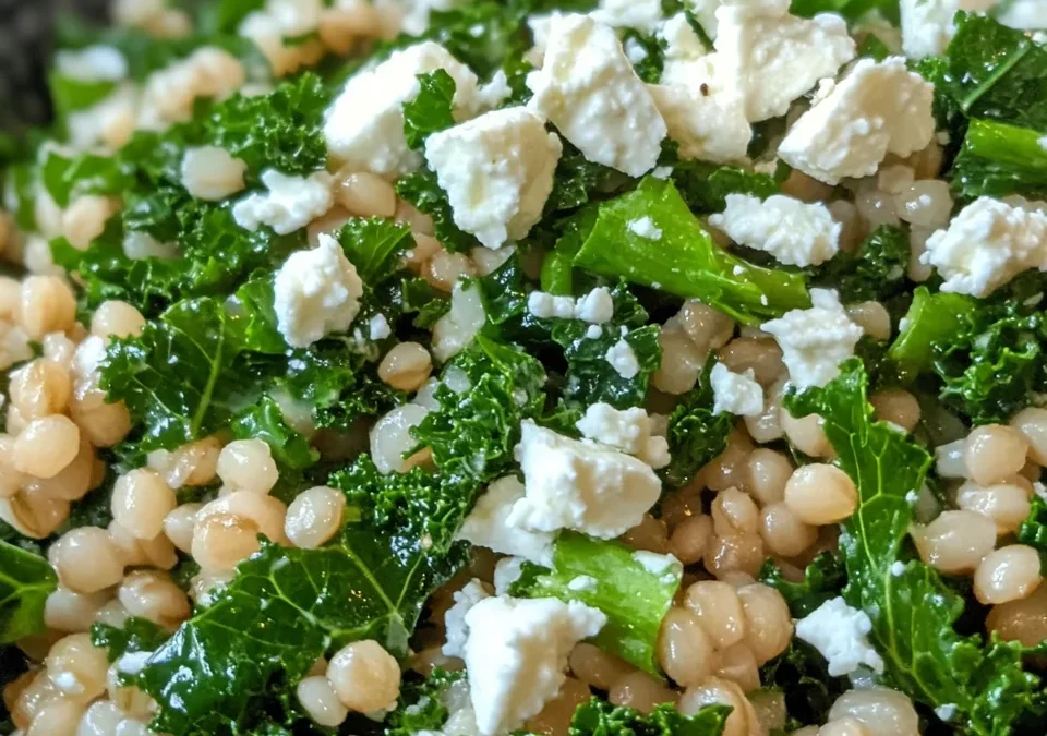 Pearl Barley Salad with Feta and Kale