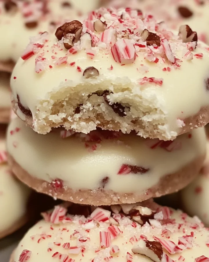 Peppermint Pecan Snowball Cookies 