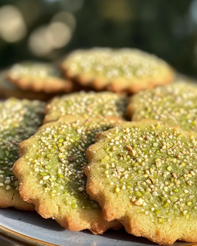 Pistachio Rose Cookies