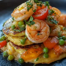 Shrimp and Pea Pancakes: Savory Seafood Breakfast or Brunch Recipe