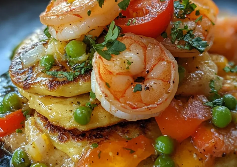Shrimp and Pea Pancakes