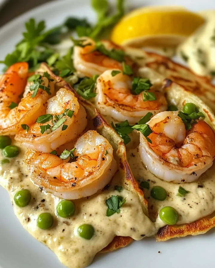 Shrimp and Pea Pancakes 