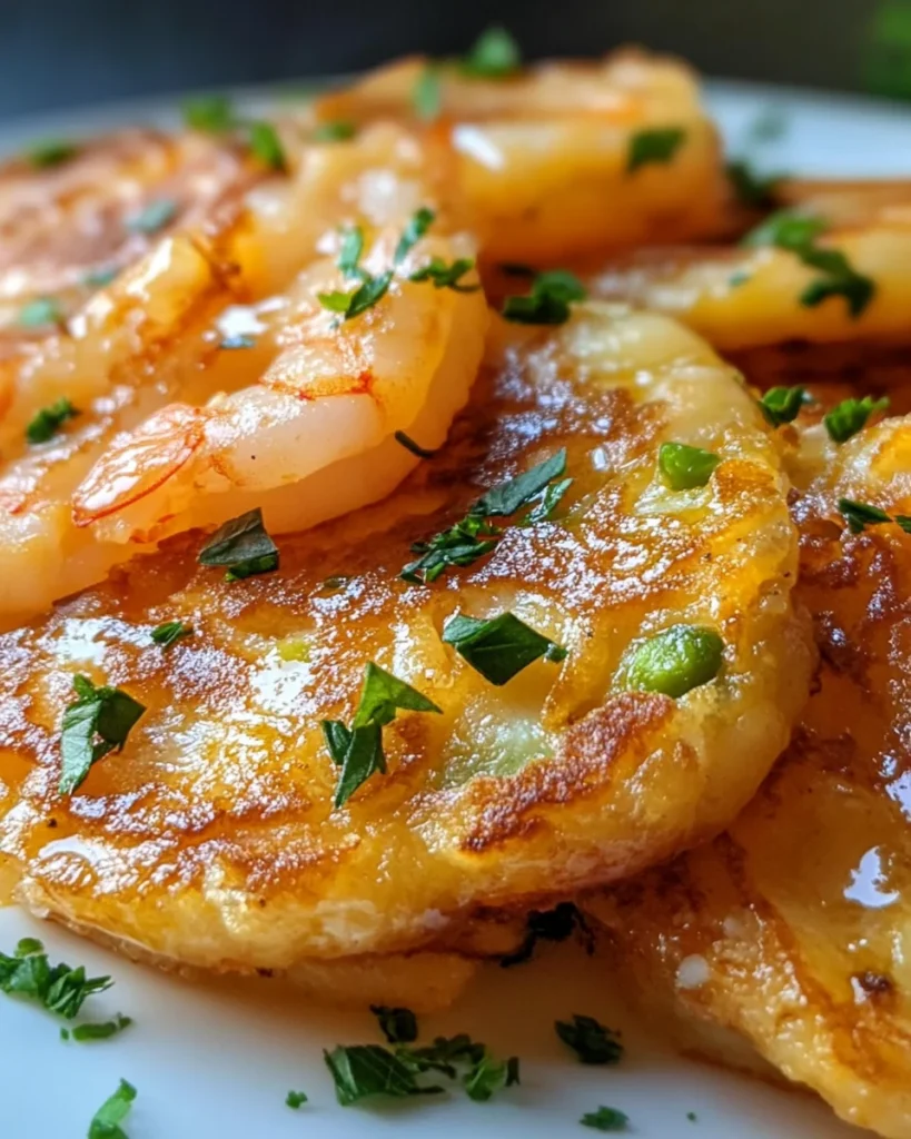 Shrimp and Pea Pancakes