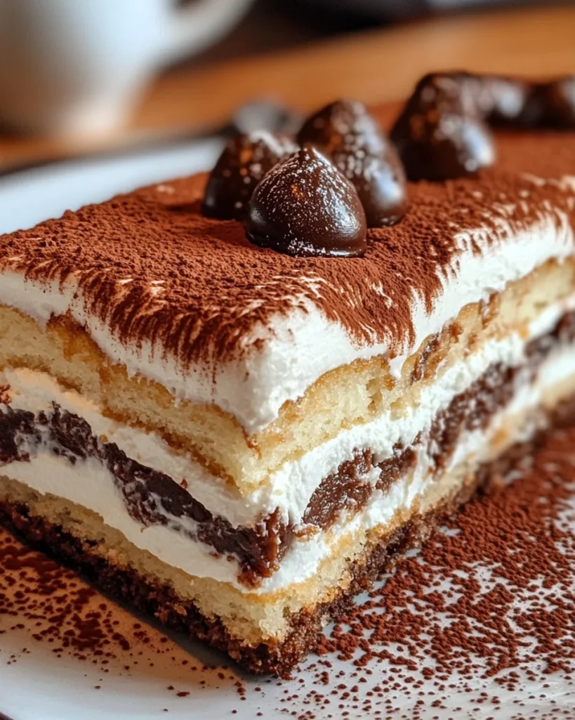 Tiramisu Yule Log Cake