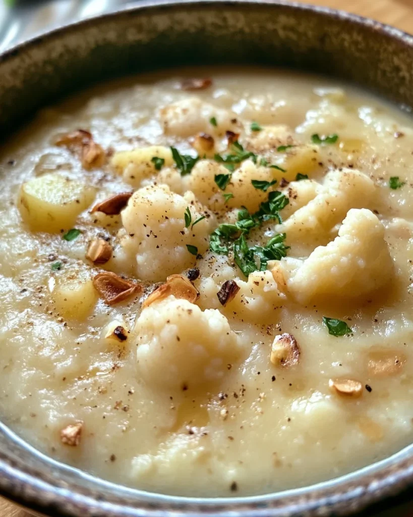 Vegetarian Chowder with Cauliflower and Potatoes
