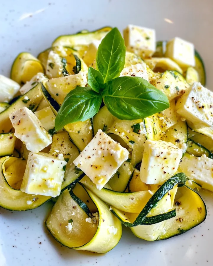 Zucchini Ribbon Feta Salad