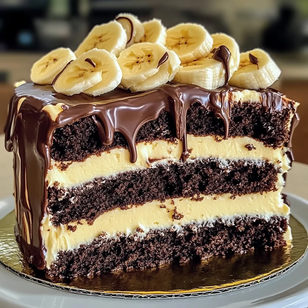 Double Chocolate Banana Layer Cake