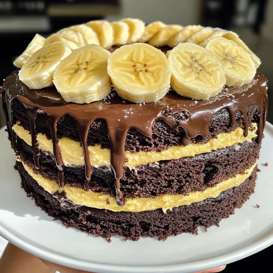 Double Chocolate Banana Layer Cake