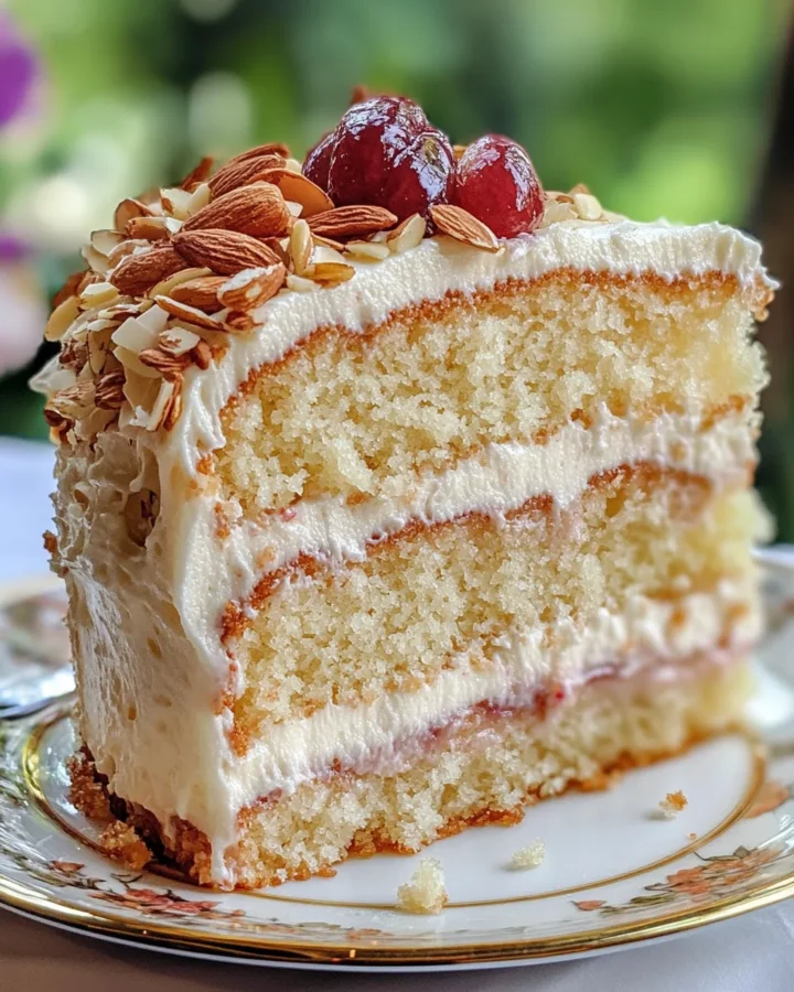 Almond Rhubarb Cake Delight