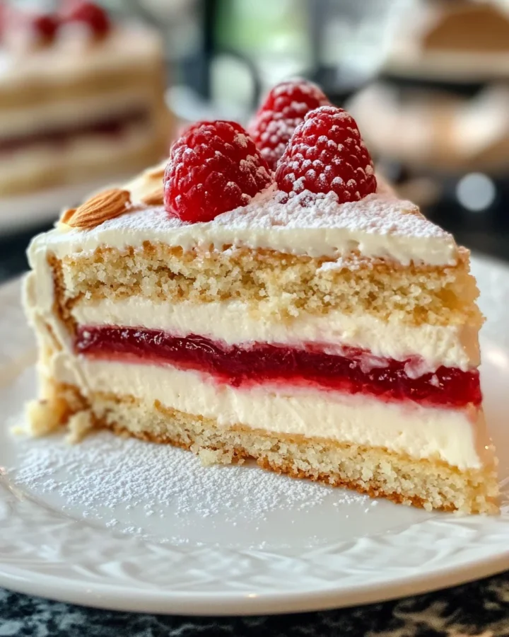 Almond Rhubarb Cake Delight