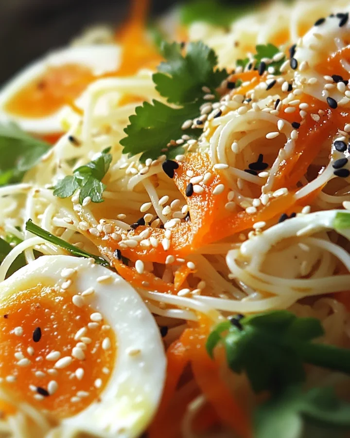 Asian Noodle Salad with Sesame-Ginger Sauce 