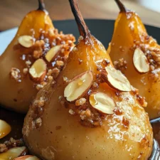 Baked Pears with Honey and Almonds - A Sweet, Healthy Dessert Recipe