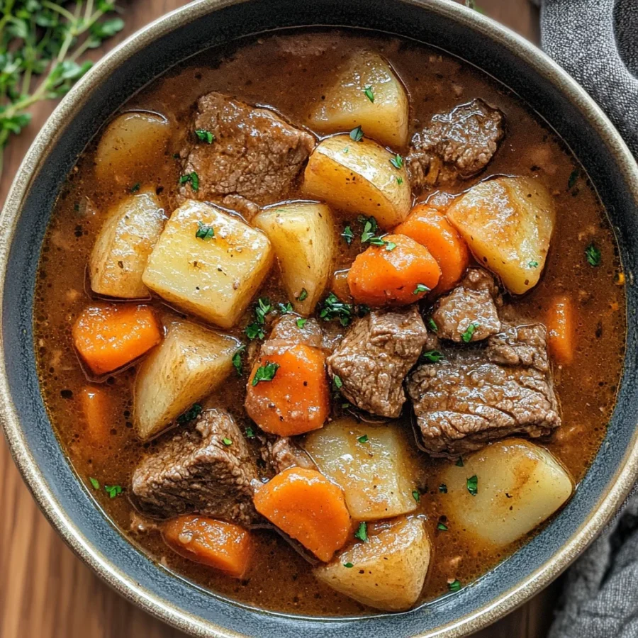 Beef Stew Recipe with Carrots & Potatoes
