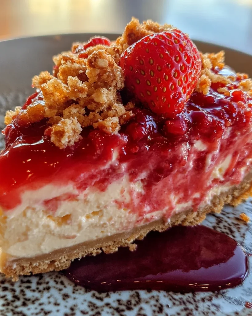 Berrylicious Strawberry Crunch Cheesecake