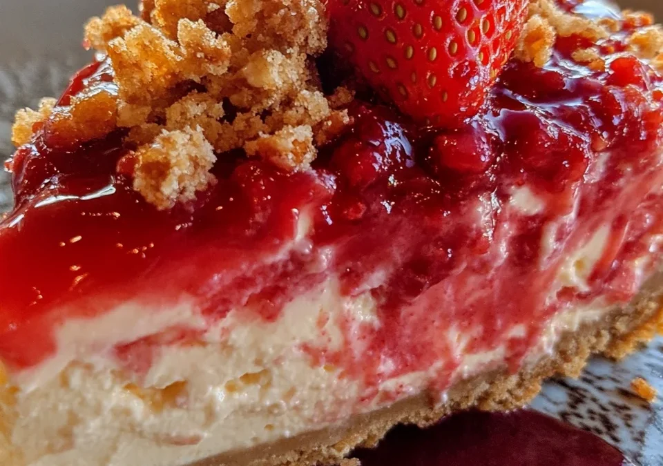 Berrylicious Strawberry Crunch Cheesecake