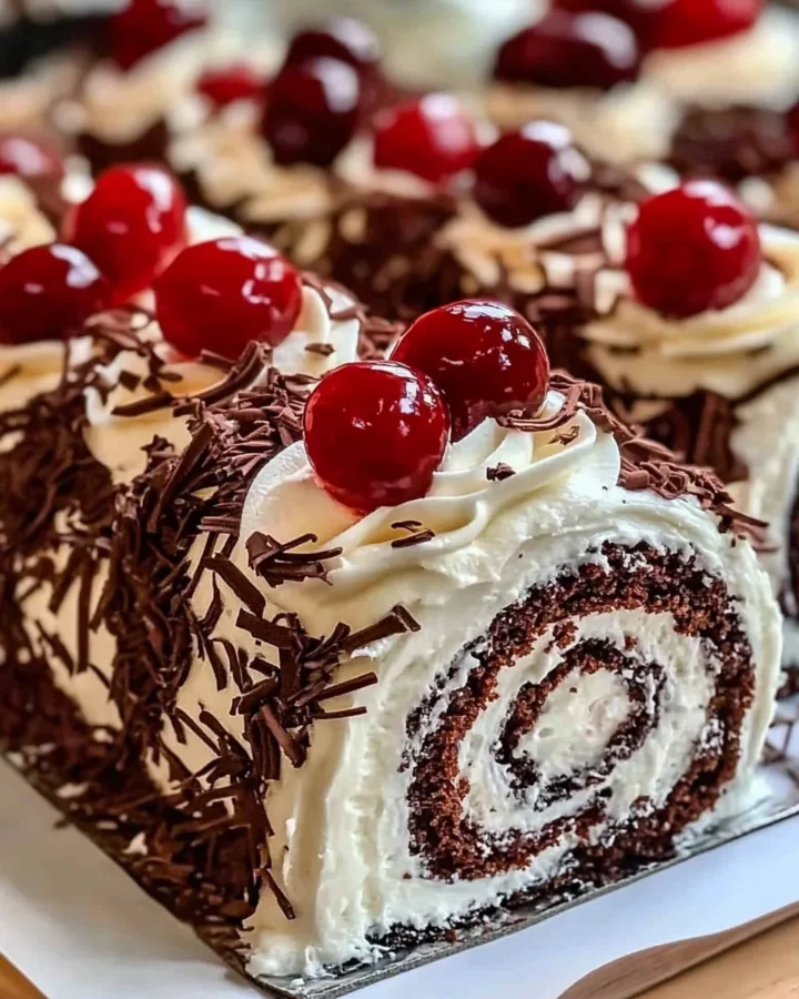 Black Forest Cream Roll Cake