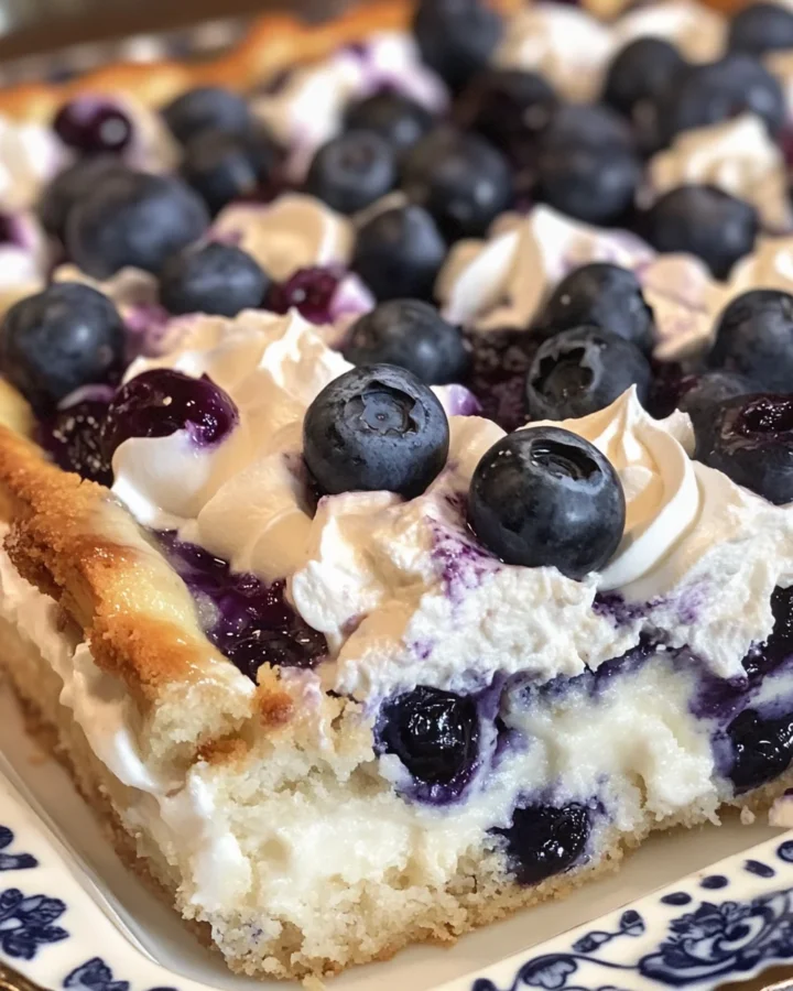 Blueberries and Cream Dump Cake