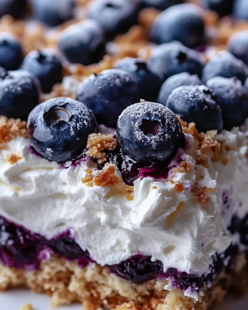Blueberries and Cream Dump Cake