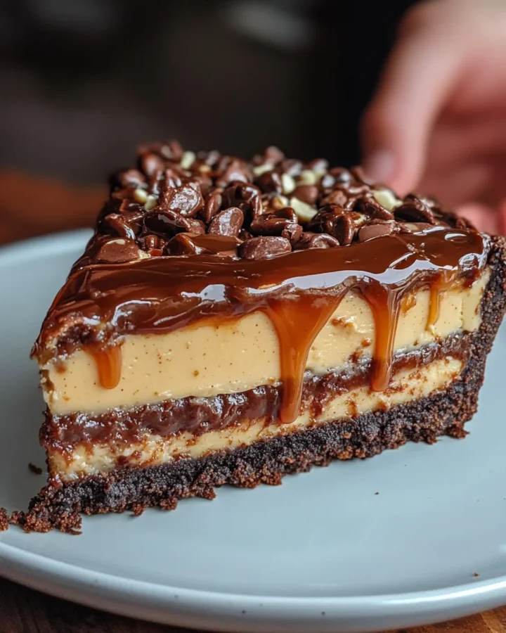 Caramel Turtle Brownie Pie