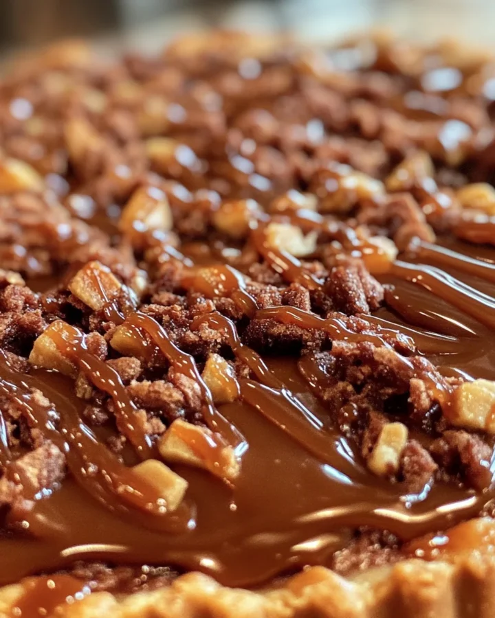 Caramel Turtle Brownie Pie