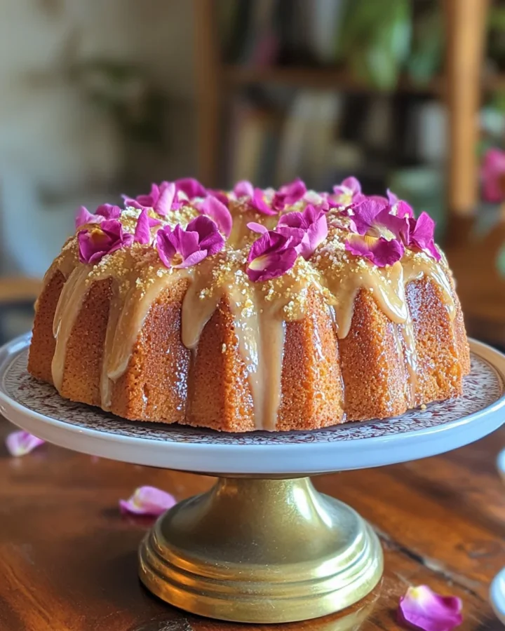 Cardamom Rosewater Bundt Cake 