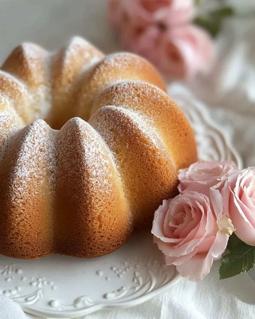 Cardamom Rosewater Bundt Cake