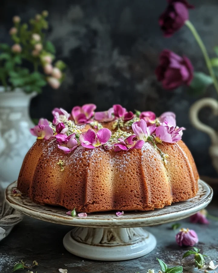 Cardamom Rosewater Bundt Cake