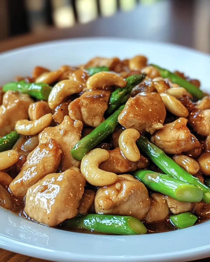Cashew Chicken and Asparagus Stir-Fry