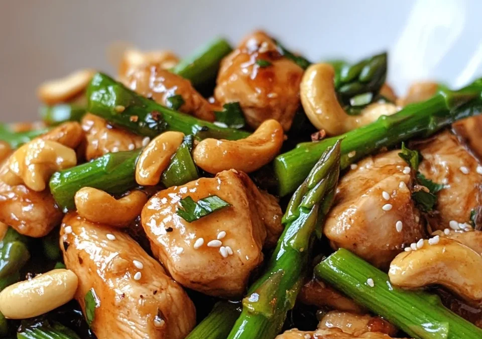 Cashew Chicken and Asparagus Stir-Fry