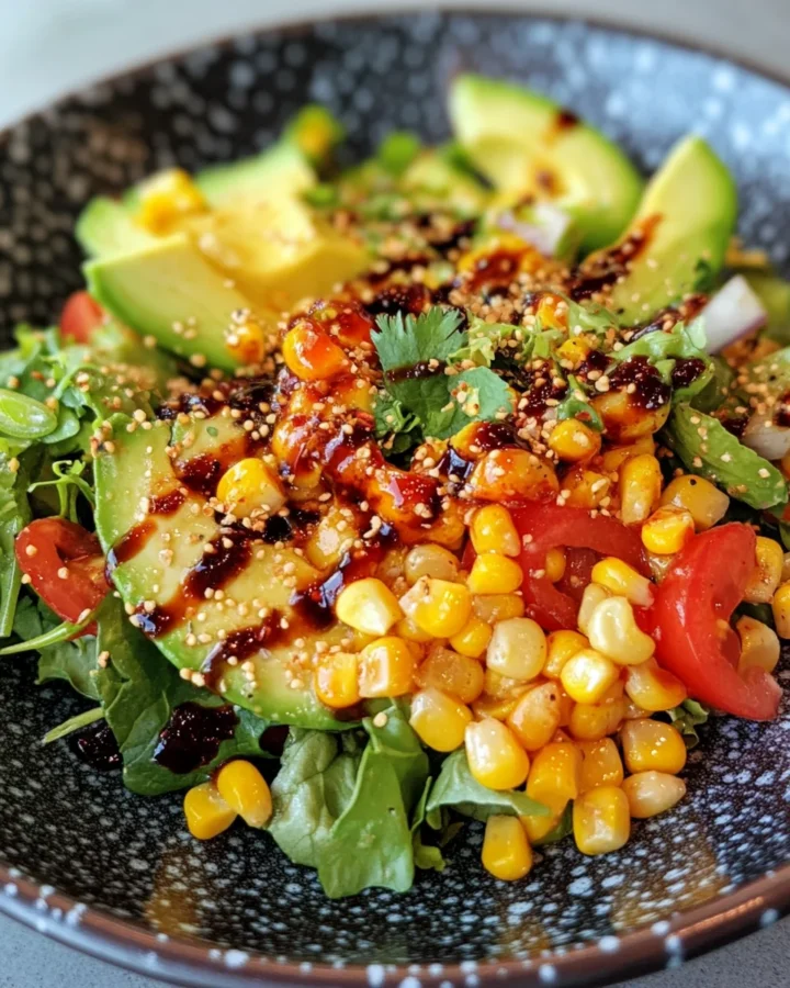 Charred Corn and Avocado Salad with Chili-Lime Dressing 