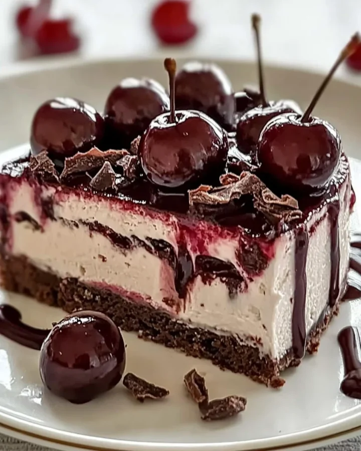 Cherry Chocolate Ice Cream Cake