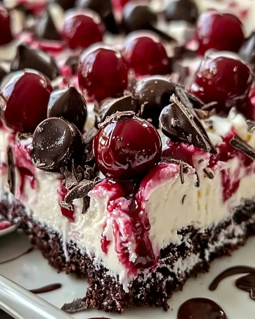 Cherry Chocolate Ice Cream Cake