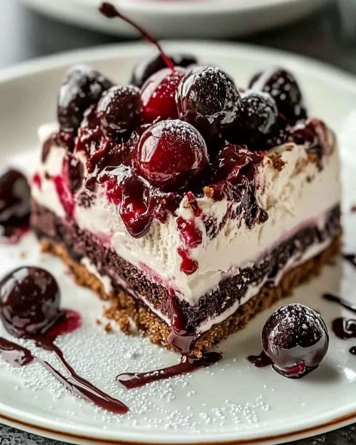 Cherry Chocolate Ice Cream Cake