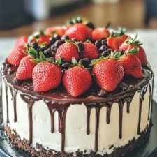Chocolate Covered Strawberry Ice Cream Cake Recipe - Indulgent & Refreshing