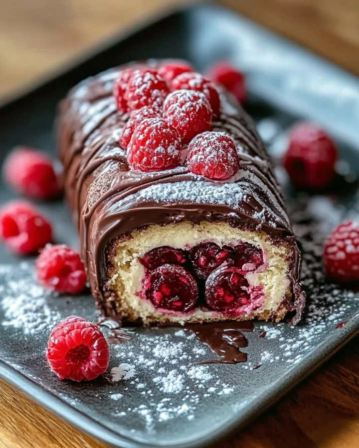 Chocolate Raspberry Swiss Roll