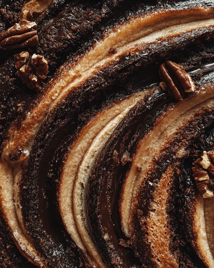 Chocolate Swirl Banana Bread with Walnuts 