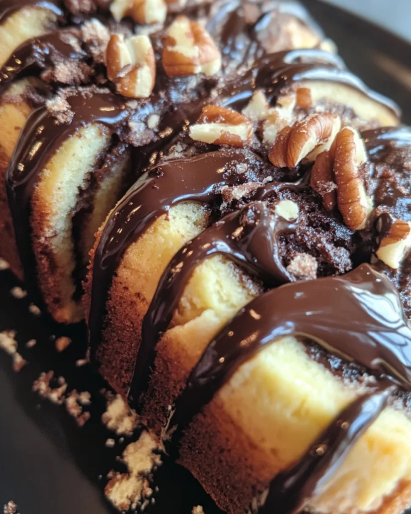 Chocolate Swirl Banana Bread with Walnuts